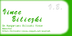 vince biliczki business card